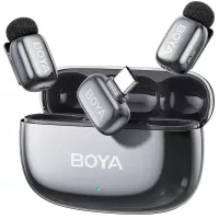  Boya mini 2 vezeték nélküli mikrofon (USB-C, 1 vevő + 2 adó, töltőtok) (asztroszürke)