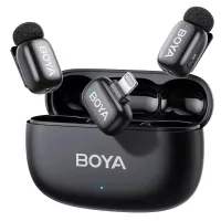   Boya mini 2 vezeték nélküli mikrofon (Lightning, 1 vevő + 2 adó, töltőtok) (fekete)