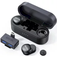   Boya BOYALINK V3-02 2.4GHz Univerzális vezeték nélküli mikrofon szett (1+2) USB-C, 3.5mm TRS