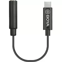   Boya BY-K4 3,5mm Female TRS - Male USB-C átalakító kábel (6cm)