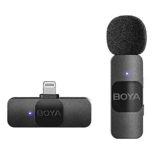   Boya V Series vezeték nélküli mikrofon Lightning csatlakozóval (1 adó + 1 vevő)