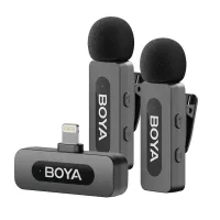   Boya V Series vezeték nélküli mikrofon Lightning csatlakozóval (2 adó + 1 vevő)