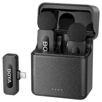   Boya BY-V3 vezeték nélküli mikrofon Lightning (2adó + 1vevő + töltőtok)