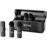   Boya BY-V4 2,4 GHz-es, négycsatornás vezeték nélküli mikrofon Lightning csatlakozóval