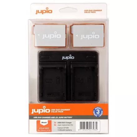 Jupio Canon LP-E8 & USB Dual Charger Kit