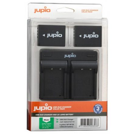 Jupio Fujifilm NP-W126 & USB Duo Charger Kit
