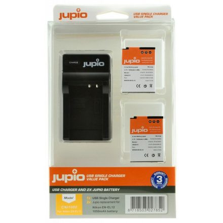 Jupio Nikon EN-EL12 & USB Single Charger Kit