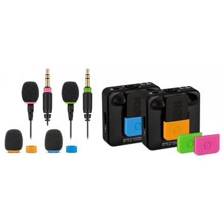 Rode színjelölt mikrofonszivacsok, kábeljelölő gyűrűk, csípesz címkék és öntapadós matricák (4 kölönböző színű darab / csomag)