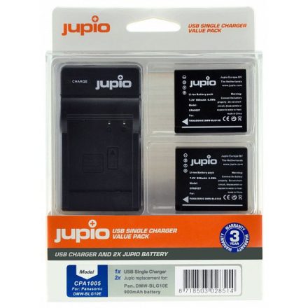 Jupio Panasonic DMW-BLG10 & USB Single Charger Kit