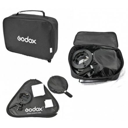 Godox S-típusú 40x40cm-es Softbox és rendszervaku tartó bowens bajonett csatlakozási ponttal méhsejtráccsal + táska (D103022)