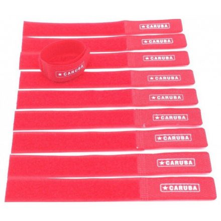 Caruba FX-1R kábel rögzítő, piros (tépőzáras)