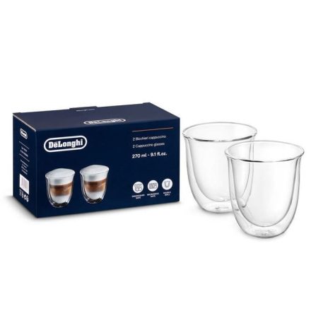 DeLonghi DLSC311 270ml üveg cappuccino pohár 2db-os