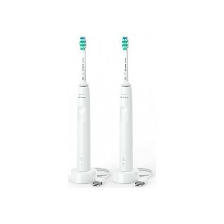 Philips HX3675/13 Sonicare S3100 elektromos fogkefe, dupla csomag (fehér + fehér)