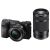 Sony Alpha 6100Y kit (16-50mm f/3.5-5.6 + 55-210mm f/4.5-6.3) (fekete) (hálózati adapter nélkül)