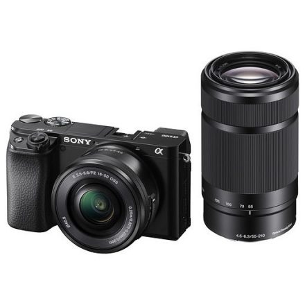 Sony Alpha 6100Y kit (16-50mm f/3.5-5.6 + 55-210mm f/4.5-6.3) (fekete)