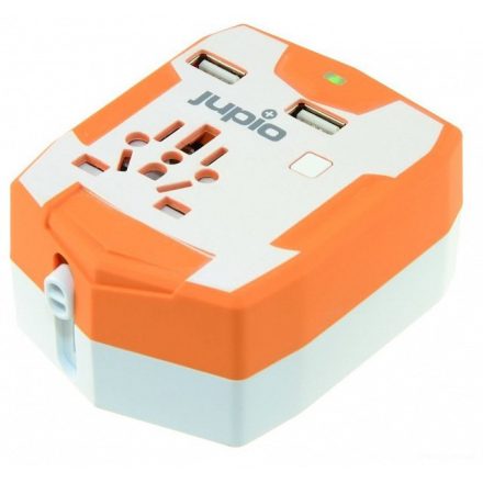 Jupio világutazó adapter külső akkumulátor 6000mAh (2db USB csatlakozóval)