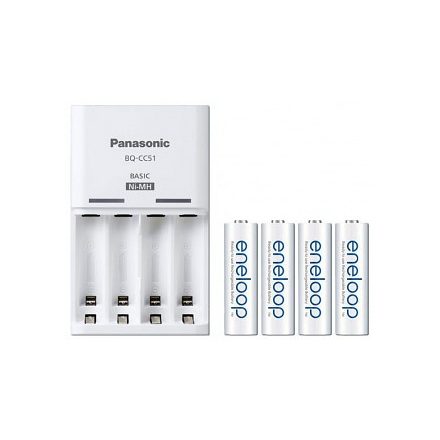 Panasonic Eneloop 4db AA 1900mAh akku + CC51E alap töltő