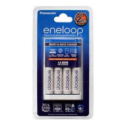 Panasonic Eneloop 4db AA 1900mAh akku + CC55 gyorstöltő