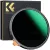 K&F Concept NANO-X Slim, HD, VARIO ND 2-400 változtatható szürkeszűrő, vízlepergető, karcálló (55mm) (használt)