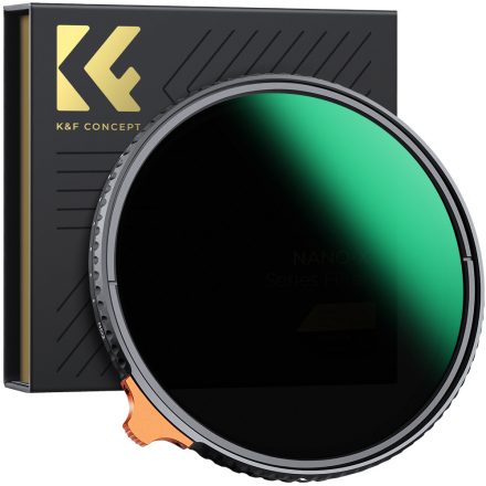 K&F Concept NANO-X Slim, HD, VARIO ND 2-400 változtatható szürkeszűrő, vízlepergető, karcálló (40,5mm)
