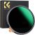 K&F Concept NANO-X Slim, HD, VARIO ND 2-400 változtatható szürkeszűrő, vízlepergető, karcálló (40,5mm)