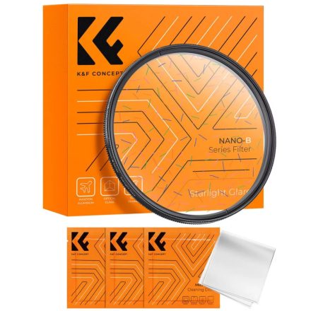 K&F Concept színes csillagszűrő, effekt szűrő, ultra vékony keret, 77mm, +3db törlőkendő
