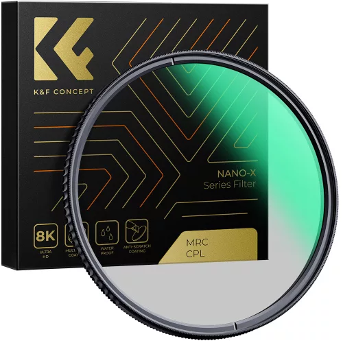   K&F Concept NANO-X series, B270, HD, CPL szűrő, vízlepergető, karcálló (58mm)