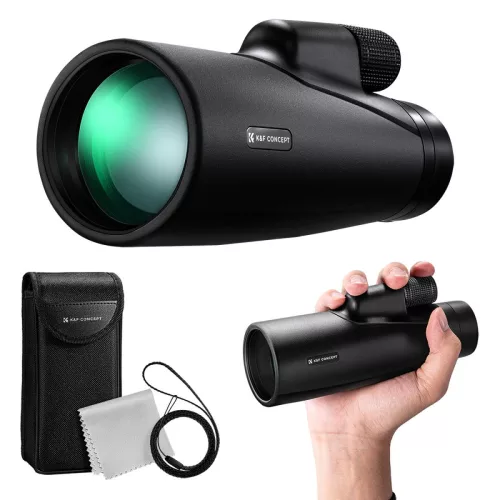   K&F Concept 12x50 HD monokulár távcső, BAK4, IP65 vízálló (fekete)