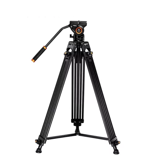   K&F Concept VA18 videóállvány, VH081 video-fluid Fej, 184cm magasság, 8kg teherbírás