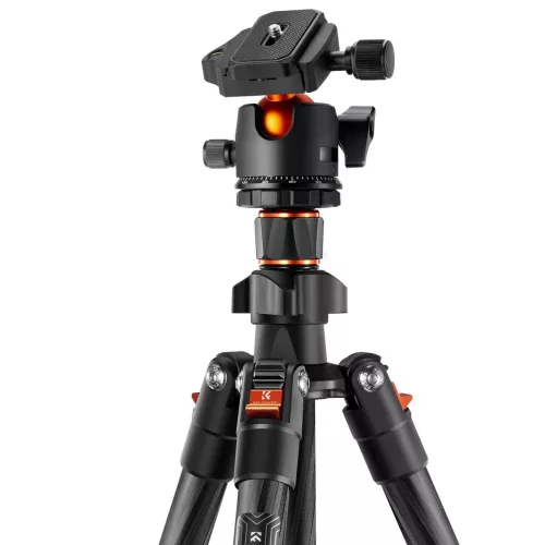   K&F Concept K254C2 karbon állvány, BH-36L gömbfej, 162cm magasság, 8kg teherbírás