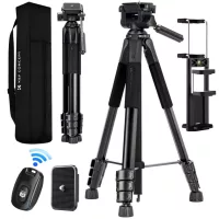   K&F Concept S254A3 + BV0 videó állvány, telefon adapter, bluetooth kioldó