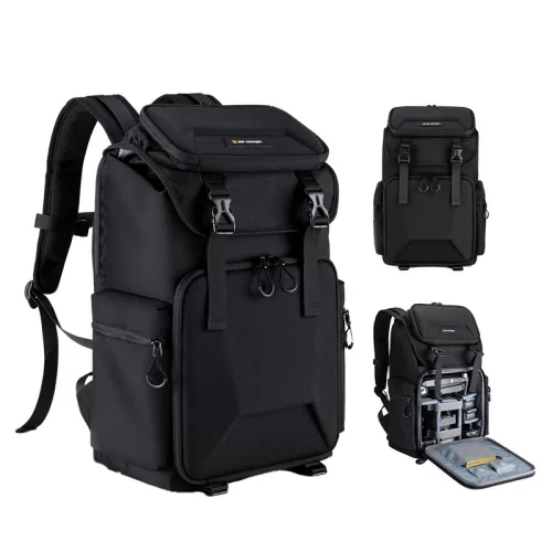   K&F Concept 13.098V2 professzionális kamera hátizsák, laptop zsebbel (15.6") (fekete)