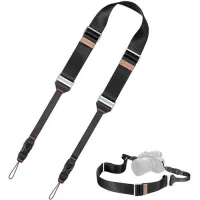   K&F Concept lapos nyakpánt gyorskioldó csattal, 4,5cm x 100-145cm (fekete)