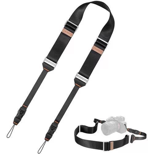   K&F Concept lapos nyakpánt gyorskioldó csattal, 4,5cm x 100-145cm (fekete)
