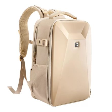 K&F Concept hardshell professzionális kamera hátizsák, 22L, 15.6 laptop zseb, (bézs)