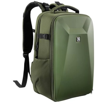 K&F Concept hardshell professzionális kamera hátizsák, 22L, 15.6 laptop zseb, (zöld)