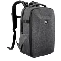   K&F Concept hardshell professzionális kamera hátizsák, 22L, 15.6 laptop zseb, (szürke)