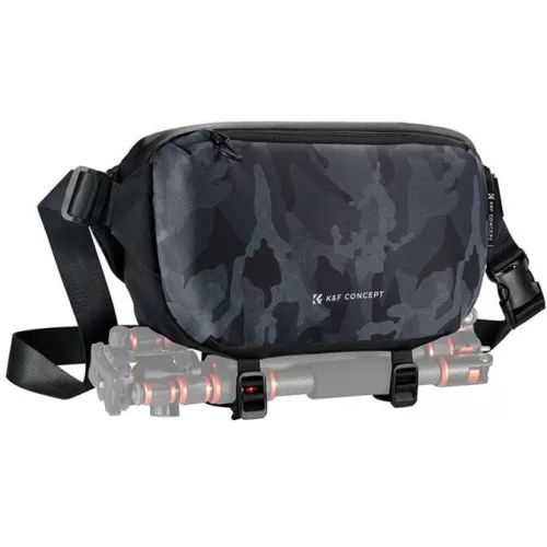   K&F Concept Alpha Sling 10L, fotós oldaltáska, terepminta, camuflage