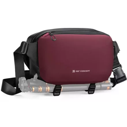 K&F Concept Alpha Sling 10L, fotós oldaltáska (bordó)