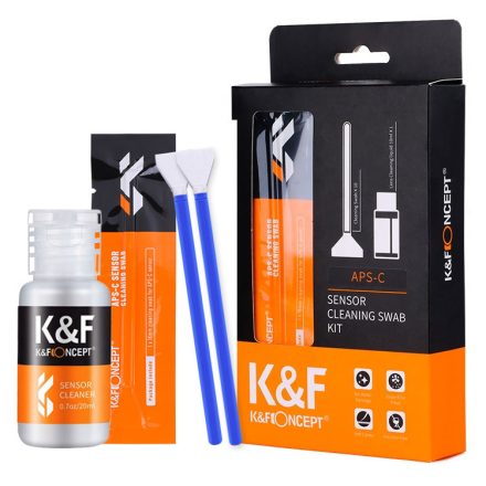 K&F Concept kamera aps-c érzékelő tisztító szett, 16 mm, 10 db-os + 20 ml tisztító folyadékkal