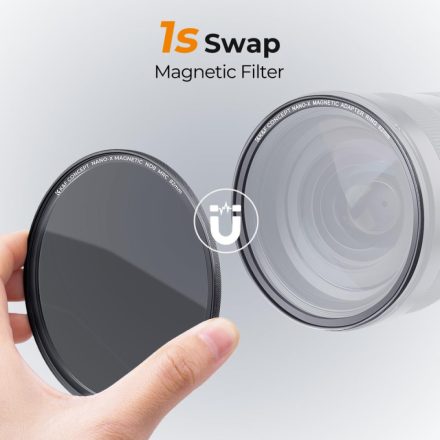 K&F Concept mágneses adapter + MCUV + CPL + ND1000 szűrő, vízlepergető, karcálló, + tok (62mm)