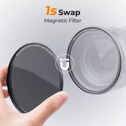 K&F Concept mágneses adapter + MCUV + CPL + ND1000 szűrő, vízlepergető, karcálló, + tok (86mm)