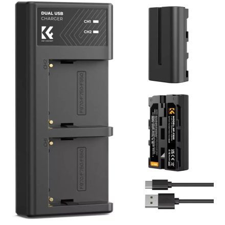 K&F Concept dupla töltő és 2db NP-F550 akkumulátor