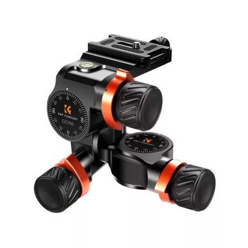   K&F Concept GD3W állvány gömbfej (preciziós beáll, 6kg teherbírás, vízmérték, arca swiss, 3/8"-1/4")