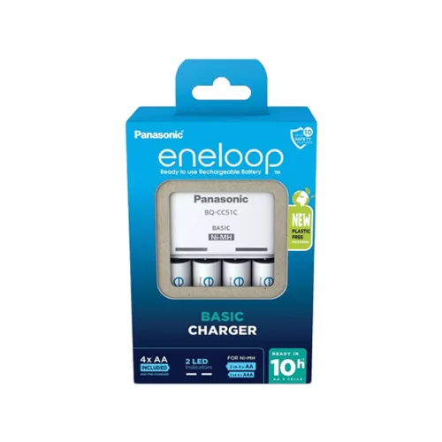   Panasonic eneloop akkumulátor töltő 4db 2000mAh AA akkumulátorral
