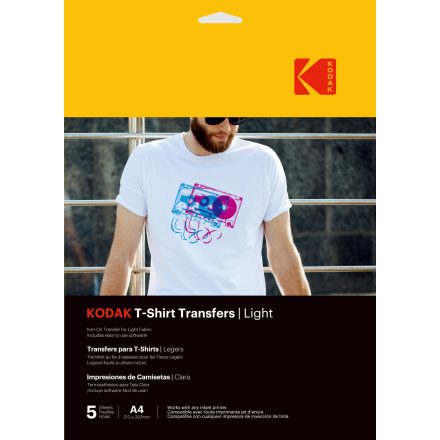 Kodak pólóra vasalható hőtranszfer fotópapír (világos színű pólókhoz, A4, 5db)