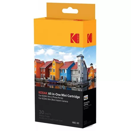 Kodak 2.1x3.4 Dye-Sub papír 30 darab (Mini 2 nyomtatóhoz és Mini Shot fényképezőgéphez)