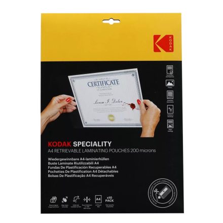 Kodak visszaszedhető lamináló fólia A4 (200 micron, 10 db)