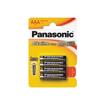 Panasonic Alkaline Power AAA mikro 1.5V alkáli/tartós elemcsomag (4db) (LR03APB-4BP)