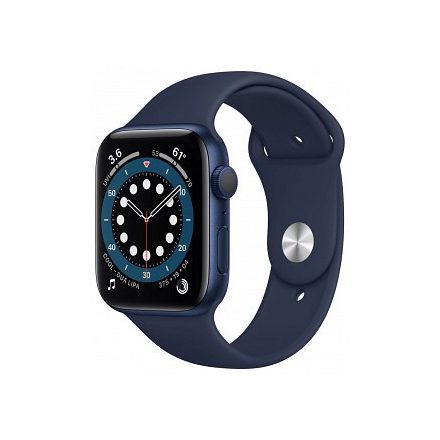 Apple Watch Series 6 GPS 44 mm (kék alumíniumtok) (mély tengerészkék sportszíj) (M00J3EU)